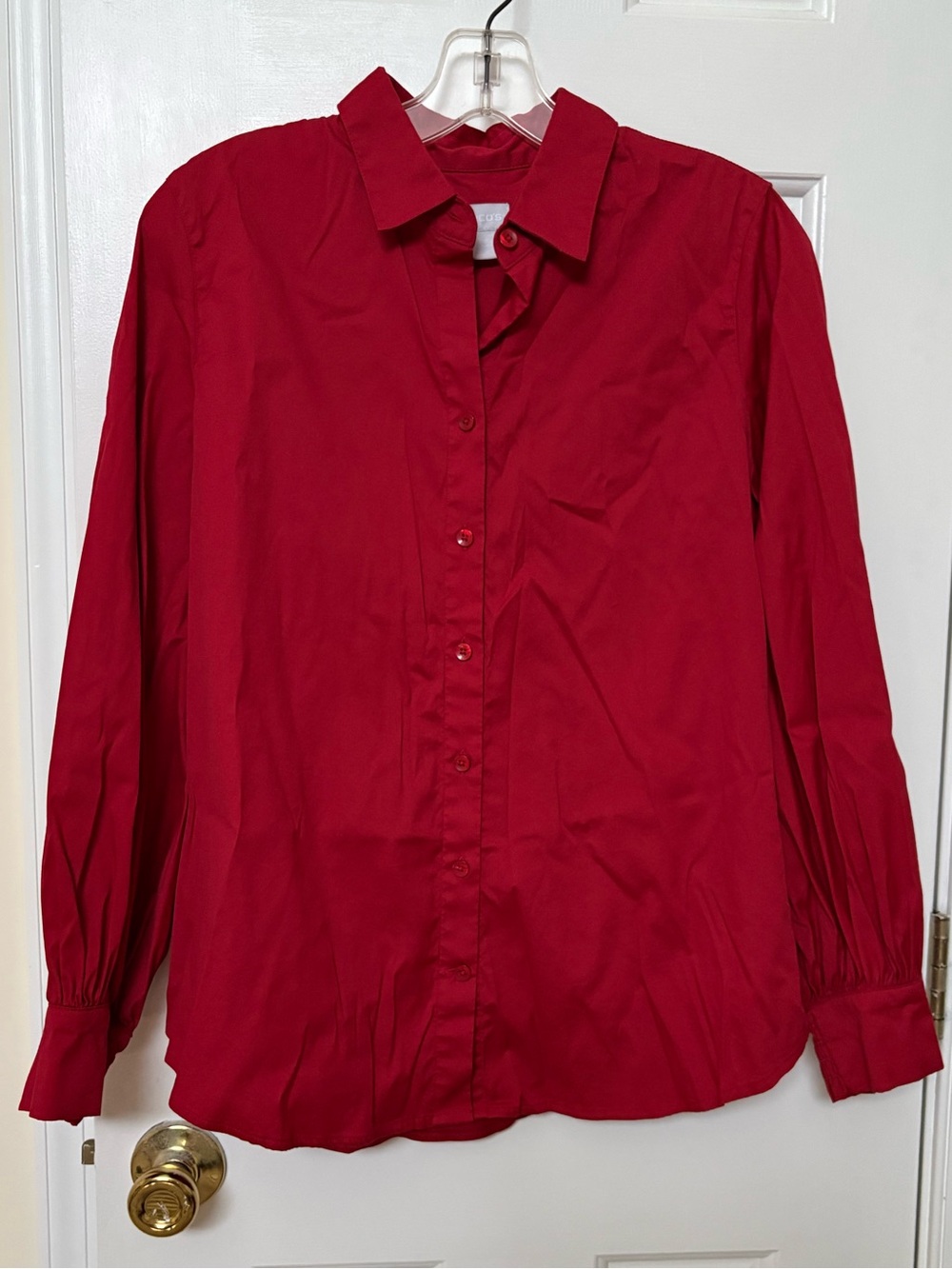 Chico's red button down shirt